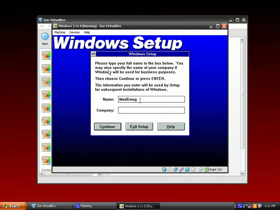 Windows 3.1 iso virtualbox